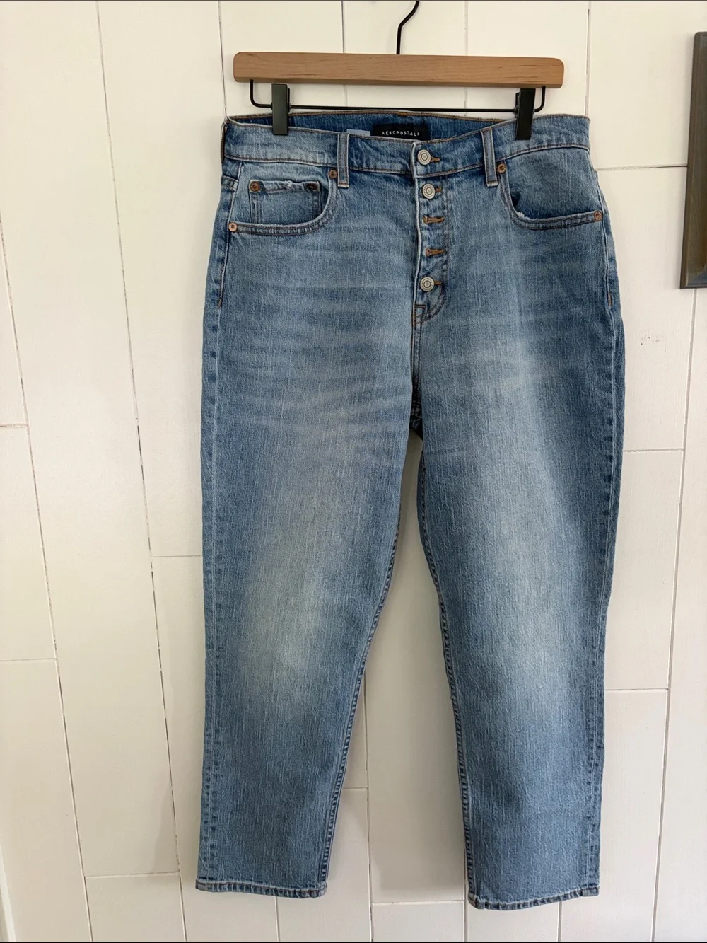 Aeropostale Women's Light Blue Mom Jeans